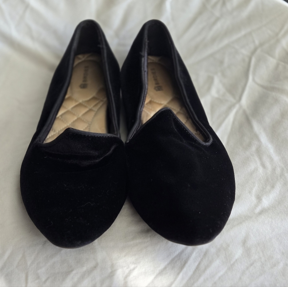 Birdies Black Velvet Flats